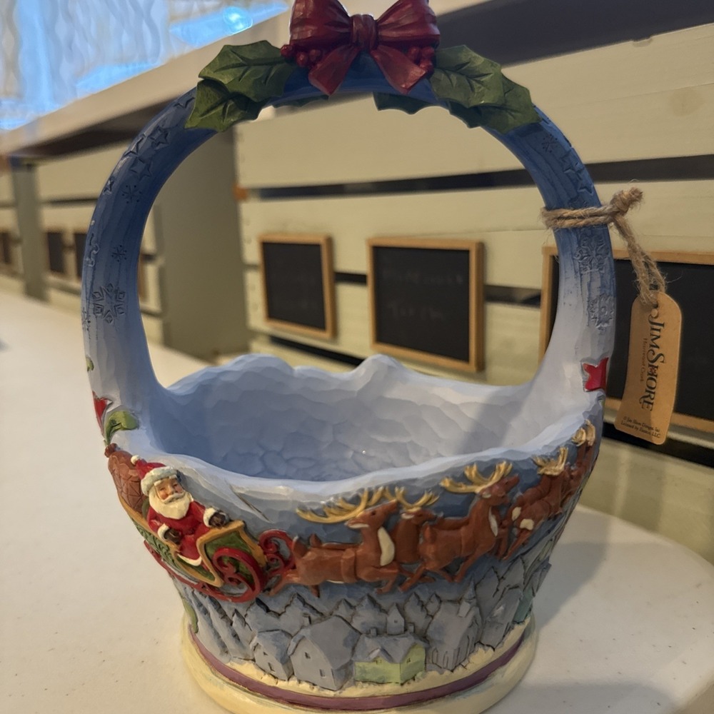 2021  Jim Shore 'Merry Season of Surprises' Christmas basket